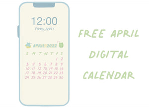 April Digital Calendar Wallpaper