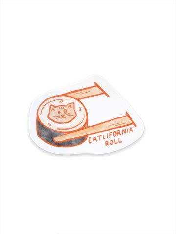 Cat-lifornia Sushi Roll Vinyl Sticker