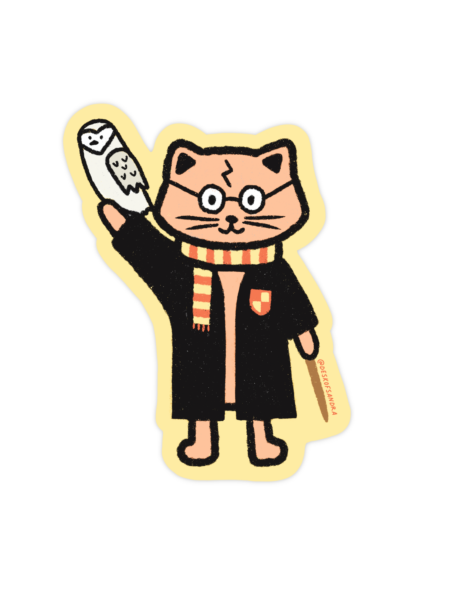 Wizard Cat Vinyl Sticker