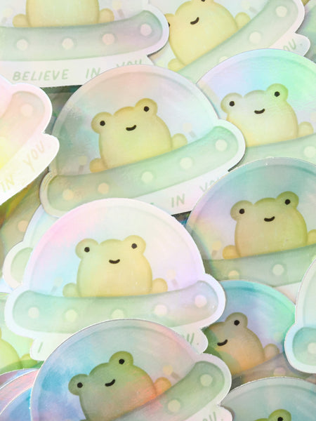 I Believe in You Holographic Waterproof Sticker