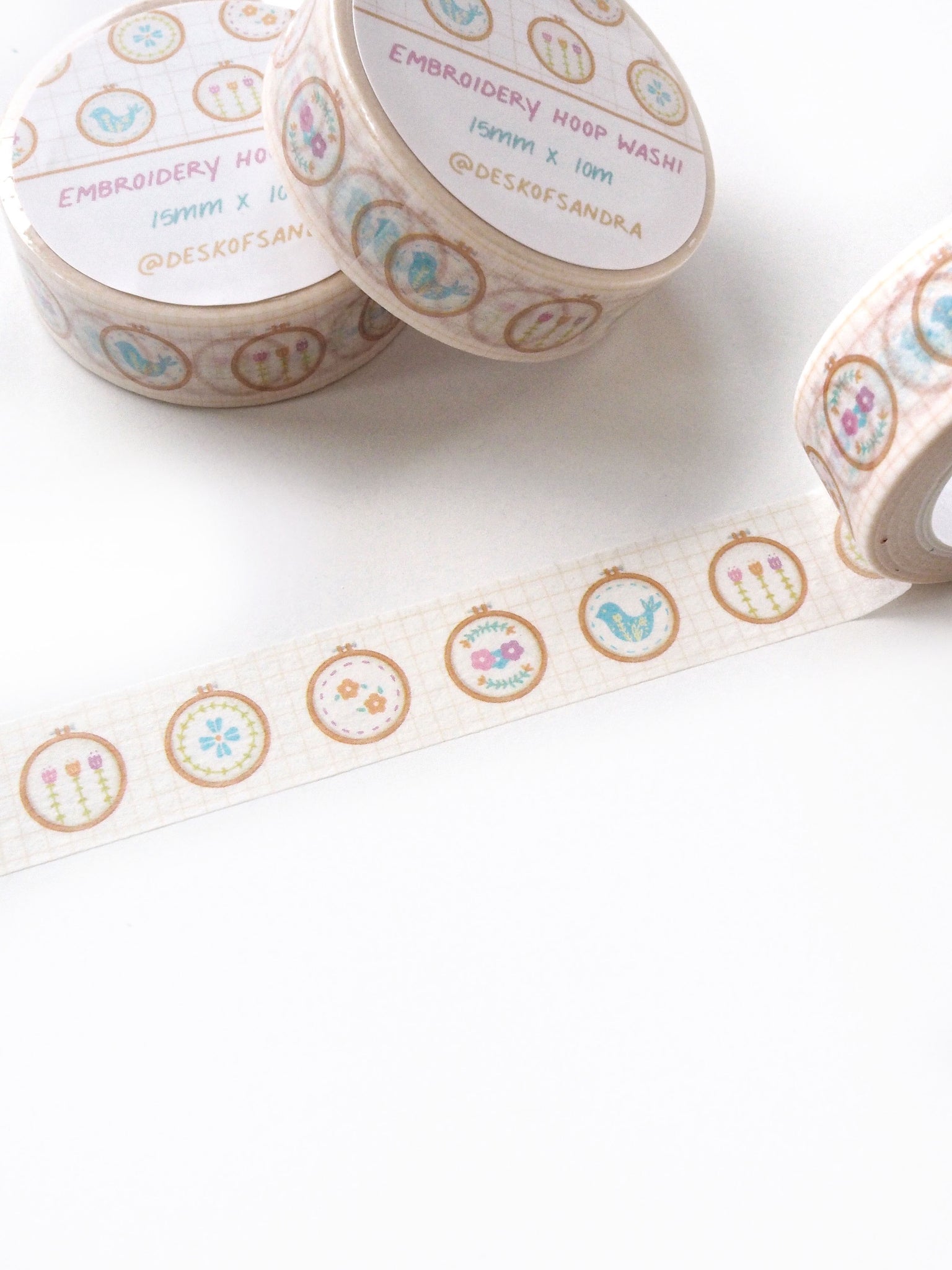 Embroidery Hoop Washi Tape
