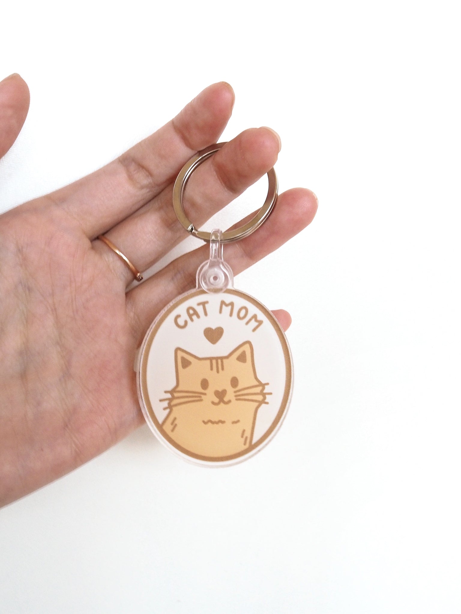Cat Mom Acrylic Keychain