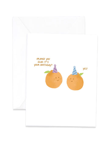Orange Birthday Greeting Card