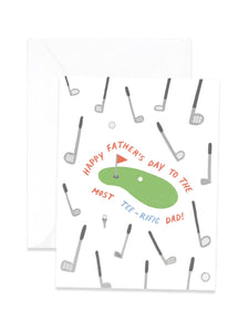 Tee-rific Golf Father's Day Greeting Card