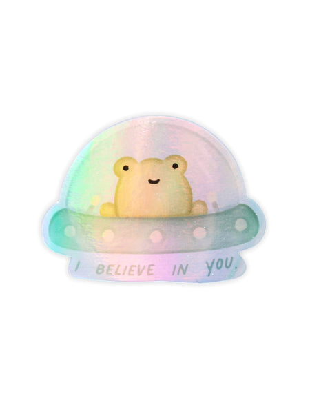 I Believe in You Holographic Waterproof Sticker