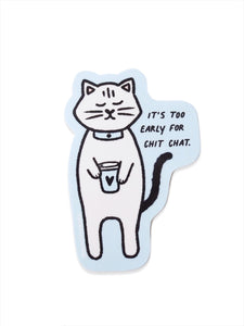 No-so Morning Cat Vinyl Sticker