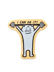 I Can Do It! Vinyl Cat Sticker
