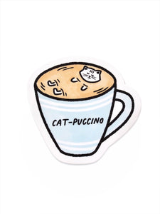 Cat-ppucino Vinyl Sticker