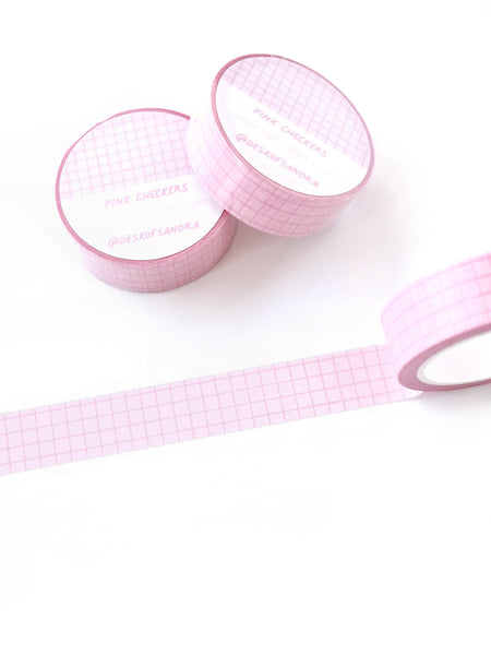 Pink Checkers Washi Tape