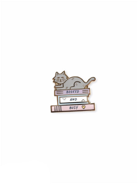 Booked and Busy Enamel Pin