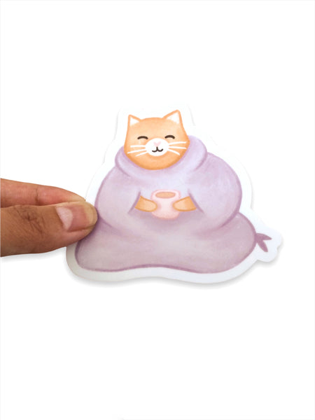 Cozy Cat Vinyl Sticker